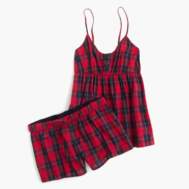 J. Crew camisole PJ set in red plaid